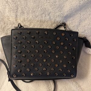 Michael Kors Black Studded Crossbody Bag